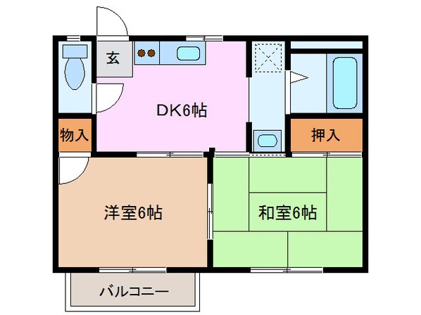 シャトル箕田の物件間取画像